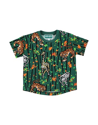 KENZO KIDS T-shirt Green 100% Cotton