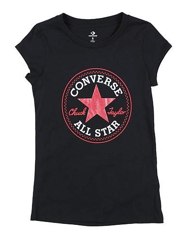 CONVERSE T-Shirt CHUCK PATCH TEE
 Schwarz 100% Baumwolle