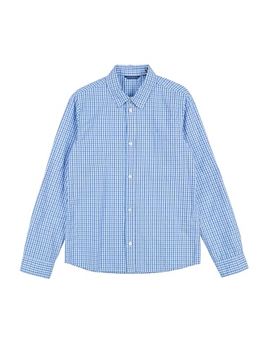 GUESS Patterned shirt Blue 100% Cotton