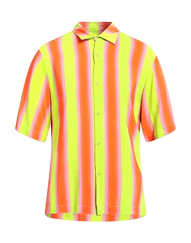 SANDRO ストライプ柄シャツ オレンジ レーヨン 100%