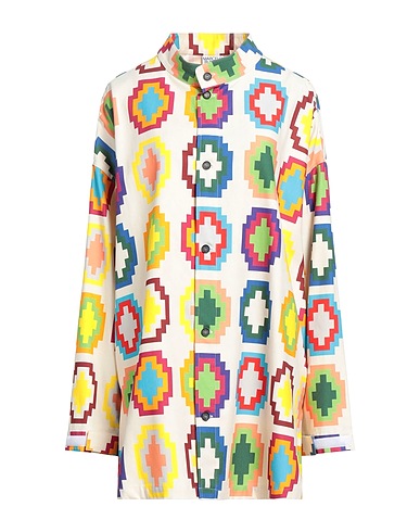 MARCELO BURLON Hemd mit Muster Elfenbein 100% Baumwolle
