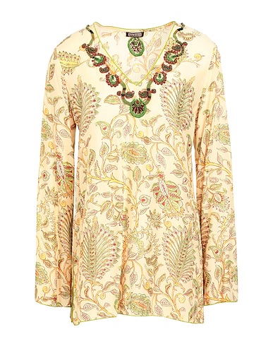 MALÌPARMI Top Pastel yellow 100% Viscose, Polyester