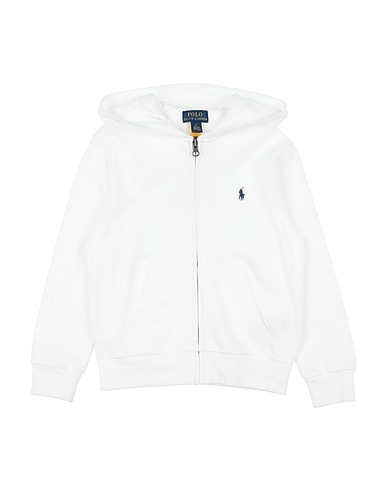 POLO RALPH LAUREN Sweatshirt Spa Terry Full-Zip Hoodie
 White 100% Cotton