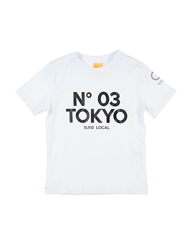 SUNS BOARDS T-shirt Bianco 100% Cotone