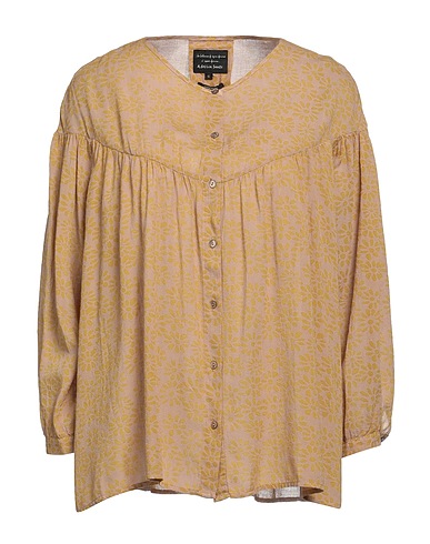 ALESSIA SANTI Floral shirts & blouses Khaki 83% Viscose, 17% Wool