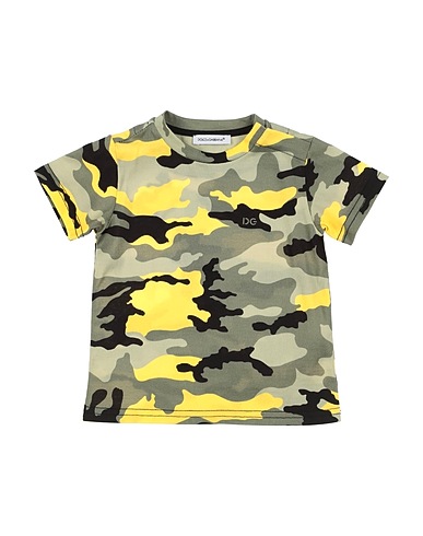 DOLCE&GABBANA T-shirt Verde militare 100% Cotone, Poliestere, Poliuretano