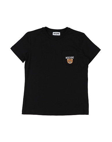 MOSCHINO TEEN T-shirt Nero 100% Cotone, Elastan, Poliestere