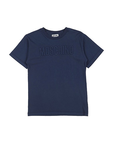 MOSCHINO TEEN T-shirt Midnight blue 100% Cotton, Elastane