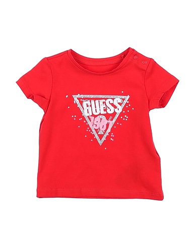 GUESS Camiseta Rojo 95% Algodón, 5% Elastán