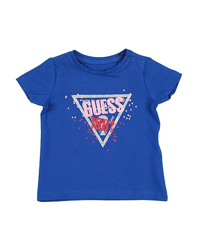 GUESS T-Shirt Blau 95% Baumwolle, 5% Elastan