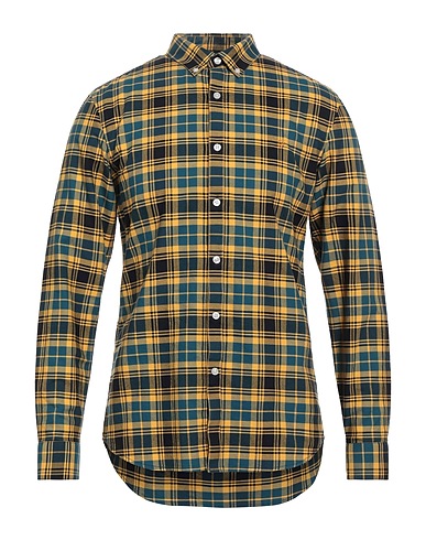 FARAH Camicia a quadri Giallo 100% Cotone organico