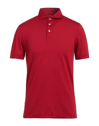 FEDELI Polo shirt Red 100% Organic cotton