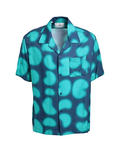 ARTE Antwerp Patterned shirt Scottie Print Slate blue 100% Viscose
