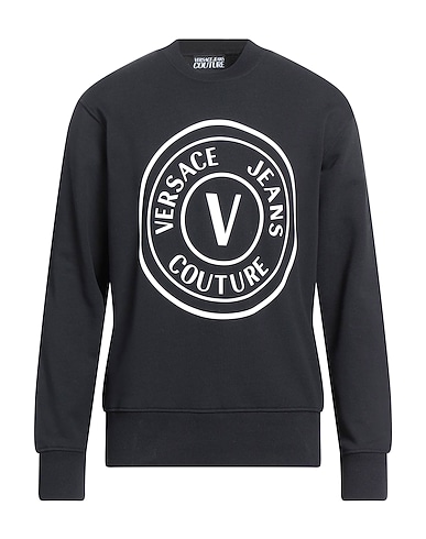 VERSACE JEANS COUTURE Sweatshirt Schwarz 100% Baumwolle, Elastan