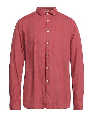 TINTORIA MATTEI 954 Linen shirt Brick red 100% Linen