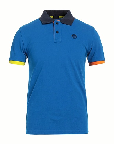 NORTH SAILS Polo shirt Bright blue 100% Cotton