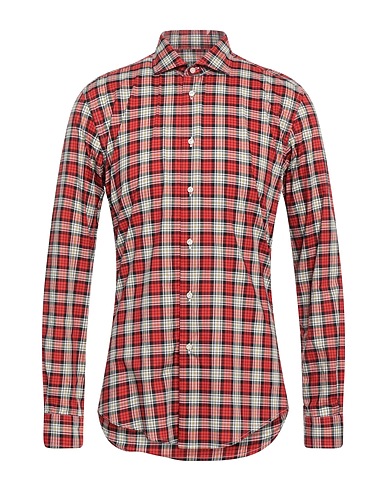 BRIAN DALES Checked shirt Red 100% Cotton