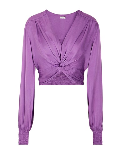 8 by YOOX Top VISCOSE CROP TOP
 Viola 100% Viscosa
