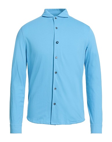 HERITAGE Camicia tinta unita Celeste 95% Cotone, 5% Elastan