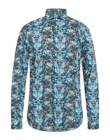 BRIAN DALES Patterned shirt Blue 100% Cotton