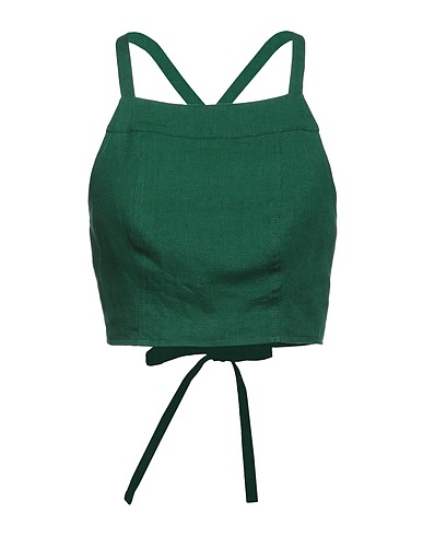 THREE GRACES LONDON Bustier Emerald green 100% Linen