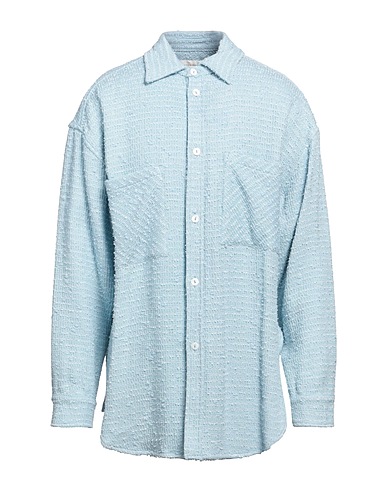 FAITH CONNEXION Hemd mit Muster Himmelblau 71% Baumwolle, 22% Viskose, 3% Polyamid, 3% Leinen, 1% Metallisiertes Polyester