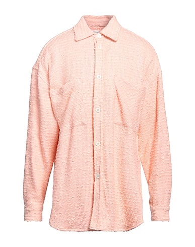 FAITH CONNEXION Patterned shirt Light pink 71% Cotton, 22% Viscose, 3% Polyamide, 3% Linen, 1% Metallic Polyester