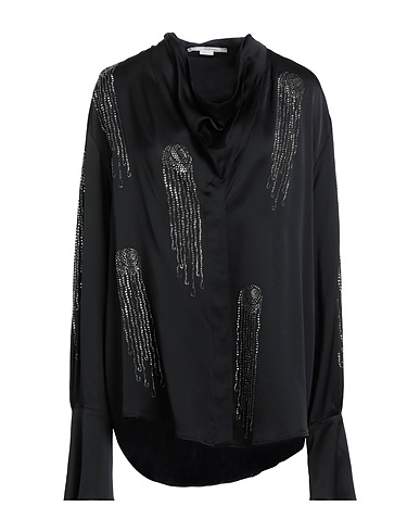 STELLA McCARTNEY Shirts Black 97% Viscose, 3% Elastane, Epoxide resin