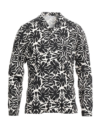 PAOLO PECORA Patterned shirt Black 100% Cotton