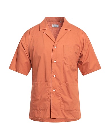 MOOD_ONE Solid colour shirt Rust 97% Cotton, 3% Elastane