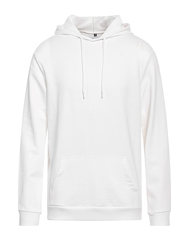 THE EDITOR Hooded track jacket  White 80% Cotton, 20% Polyester