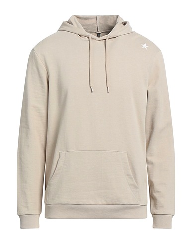 THE EDITOR Hooded track jacket  Beige 80% Cotton, 20% Polyester