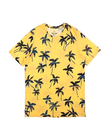 JACK & JONES T-Shirt Pastellgelb 100% Baumwolle