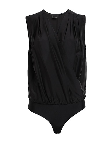 PINKO TOPWEAR Black 80% Viscose, 20% Silk, Polyamide, Elastane