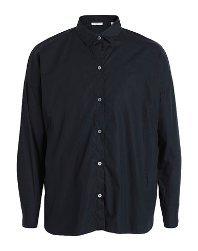 MATTHEW GOODMAN Camicia tinta unita Blu navy 100% Cotone