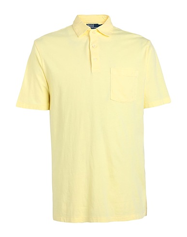 POLO RALPH LAUREN Polo shirt CLASSIC FIT COTTON-LINEN POLO SHIRT
 Pastel yellow 80% Cotton, 20% Linen