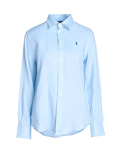 POLO RALPH LAUREN Linen shirt Sky blue 100% Linen