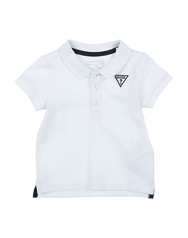 GUESS Polo shirt White 95% Cotton, 5% Elastane