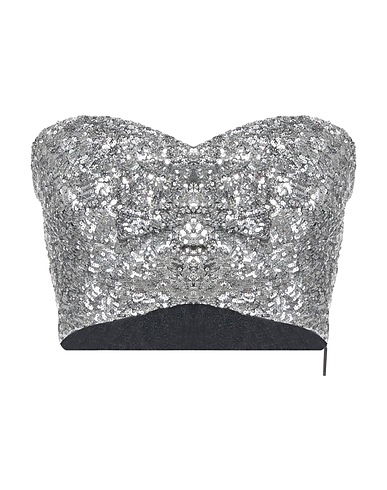 MSGM Top Silver 100% Polyester