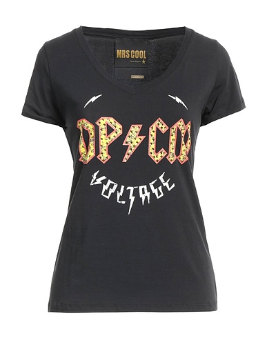 BRAND UNIQUE T-shirt Black 92% Cotton, 8% Elastane