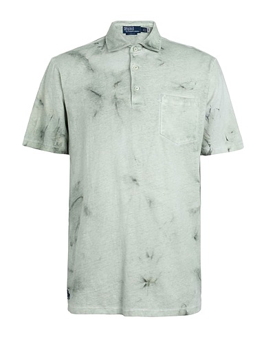 POLO RALPH LAUREN Polo shirt CLASSIC FIT COTTON-LINEN POLO SHIRT
 Sage green 80% Cotton, 20% Linen