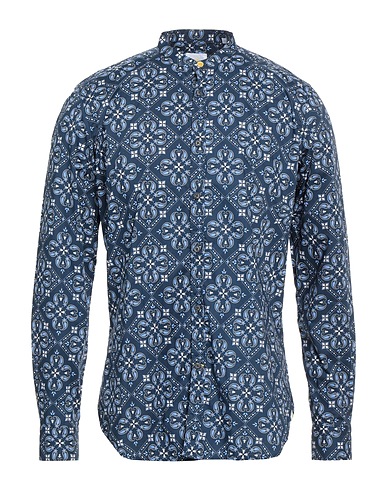 EDIZIONI LIMONAIA Patterned shirt Navy 100% Cotton