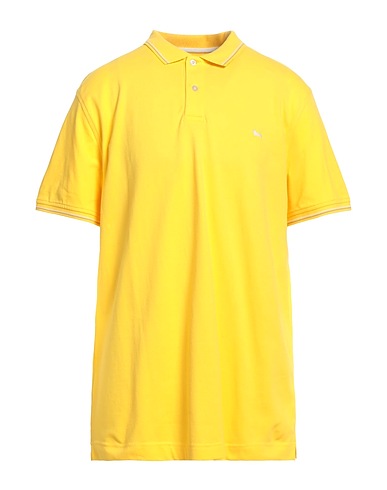 HARMONT & BLAINE Polo shirt Yellow 95% Cotton, 5% Elastane