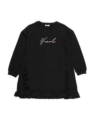 VICOLO Vestito Nero 70% Cotone, 30% Poliestere