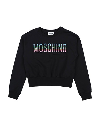 MOSCHINO TEEN Felpa Nero 95% Cotone, 5% Elastan, Poliestere