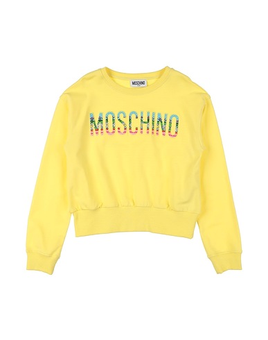 MOSCHINO TEEN Felpa Giallo 95% Cotone, 5% Elastan, Poliestere