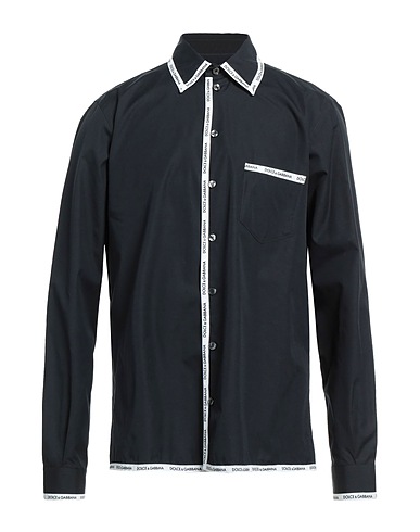 DOLCE&GABBANA Patterned shirt Black 100% Cotton