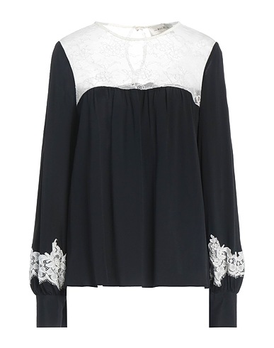 ANNA MOLINARI Top Black 85% Acetate, 15% Silk, Polyamide, Cotton, Other Fibres