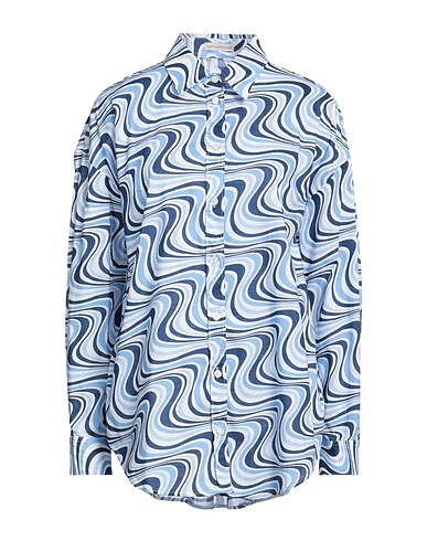 CAMICETTASNOB Patterned shirts & blouses Light blue 100% Cotton