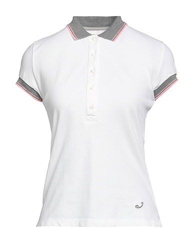 JACOB COHЁN Polo shirt Cream 94% Cotton, 6% Elastane